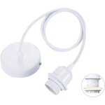 Douille e27 en m�tal pour suspension, douille avec c�ble r�glable de 100 cm, compatible avec abat - jour ...