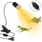 Douille e27 noire � clip avec interrupteur pour tortues, douille pour aquarium / terrarium avec c�ble ...