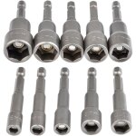 Douille hexagonale magn�tique 10pcs douille visseuse � choc 6 - 15mm, cl�s � douille magn�tique hexagonale ...