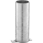 Douille de poteau andrys 6 cm pour cimentation - placage zinc argent�