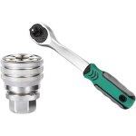 Douille r�glable haute r�sistance de 10 � 19 mm, outil � cliquet 72 dents, haute durabilit�, convient ...