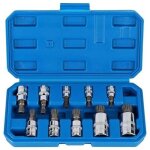 Douille torx m�le 1 / 2'', 1 / 4'', 3 / 8'', 12 embouts torx plats m4 m5 m6 m8 m9 m10 m12 m14 m16 m18, ...