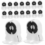 Douille pour tube led - support t8 / g13 - compatible avec les ampoules fluorescentes led - lot de 16 ...