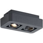 Dox - spot plafond, plafonnier - 2 lumière - l 25 cm - noir - moderne - éclairage intérieur - salon i ... Dox - spot plafond, plafonnier - 2 lumière - l 25 cm - noir - moderne - éclairage intérieur - salon i ...