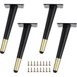 Dpzo - 4 pcs pieds de meubles en mtal 8 pouces, pieds coniques lgants pour canap et table basse, ...