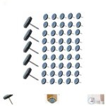 Dpzo - 50 pièces patin chaise teflon à clouer 19mm ronde patins de meubles en teflon patin de chaise ... Dpzo - 50 pièces patin chaise teflon à clouer 19mm ronde patins de meubles en teflon patin de chaise ...