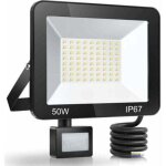 Dpzo - dstockage 50w projecteur led exterieur detecteur de mouvement, ip67 tanche spot led avec dtecteur, ...