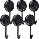 Dpzo - crochet aimant puissant 14 kg 20d crochet magnetique frigo noir nodyme pivotants aimant crochet ...