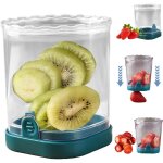 Dpzo - cutter de fruits  lgumes tasse en plastique en acier inoxydable cutter de fruits avec plaque ...