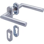 Dpzo - poignes de porte en acier inoxydable pour portes d'entre et intrieures avec cylindre profil ...