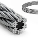 Dq - pp c�ble acier galvanis� 6x7 2mm 10m treuil