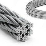 Dq - pp c�ble acier inoxydable 3mm 10m 7x7 aisi 316