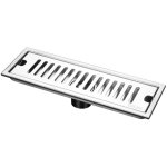 Drain de sol inox 40cm, filtre anti - odeurs pour douche h�tel et salle de bain, drainage rapide.