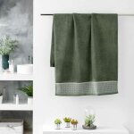 Drap de douche jacquard 'belina' 70x130cm kaki