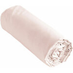 L'effet papillon - drap housse 100% coton 57 fils 180x200 bonnet 30 cm ambre rose