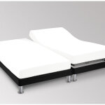 Drap housse blanc pour lit articul� jersey extensible 2x80x200