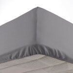 Paris prix - drap housse 'lina' 90x190cm gris