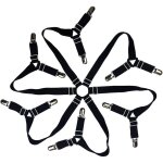 Drap - housse avec sangles r�glables, fermeture hexagonale et bandes de renfort convient � tous les matelas ...