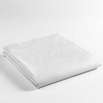 Drap plat 1 personne 180 x 290 cm uni 57 fils lina + point bourdon blanche