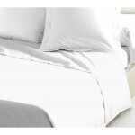 Home linge passion - drap plat coton 57 fils blanc 240 x 300 cm