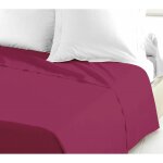 Home linge passion - drap plat coton 57 fils fuchsia 240 x 300 cm