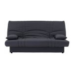Dream banquette clic clac 3 places - tissu gris anthracite - slyle contemporain - l 190 x p 92 cm