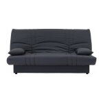 Dream banquette clic clac 3 places - tissu gris anthracite - slyle contemporain - l 190 x p 92 cm