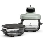 Dreame tasti friteuse � air en verre portable 5 en 1, 2 r�cipients (2, 5 l + 4, 5 l), verre borosilicate ...