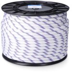 Drisse tressée en polyester blanc distinctive 10 mm x 150 m Drisse tressée en polyester blanc distinctive 10 mm x 150 m