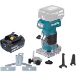 Drt 52 f1 fraiseuse de bords sans fil 18 v 6 mm brushless + 1x batterie 3, 0 ah - sans chargeur - makita ...