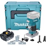 Drt 52 f1j affleureuse sans fil 18 v 6 mm brushless + 1x batterie 3, 0 ah + makpac - sans chargeur - ...