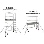 Duarib - �chafaudage acier roulant comabi rolly2 - hauteur plancher entre 0, 9 et 1, 8m - hauteur de ...