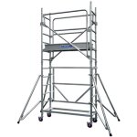 Duarib - �chafaudage roulant aluminium pour cage d'escaliers docker mini garde - corps monoblocs - hauteur ...
