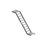 Escalier � paliers - trav�e de 2. 5m - hauteur : 2m - pour �chafaudage multi 4x - aluminium - duarib
