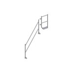 Duarib - garde - corps rampant - hauteur : 1. 1m - pour �chafaudage multi 4x - aluminium