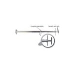 V�rin d'amarrage fen�tre - longueur 0. 7m � 1m - pour �chafaudages f3000, f3000 alu et multi 4x - duarib ...