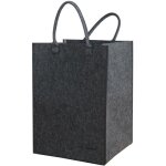 Dunedesign - sac à linge panier rangement jouets 43x38x60cm feutre artificiel gris Dunedesign - sac à linge panier rangement jouets 43x38x60cm feutre artificiel gris