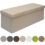 Dunedesign coffre de rangement xxl pliante 110x38x38cm incl 2 cloisons 120l pouf pliable repose - pieds ...