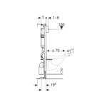 Bti support wc suspendu geberit duofix delta autoportant - 457. 565. 00. 2