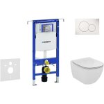 Duofix - bti - support pour wc suspendu avec plaque de dclenchement sigma 01, blanc alpin + ideal standard ...