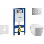 Duofix - bti - support pour wc suspendu avec plaque de dclenchement sigma01, chrome poli + tece one, ...