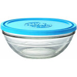 Duralex 9068am06 lys saladier rond avec couvercle verre transparent / bleu 23, 2 cm
