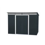 Duramax - abri de jardin métal - 4, 84m² - kit ancrage - anthracite Duramax - abri de jardin métal - 4, 84m² - kit ancrage - anthracite