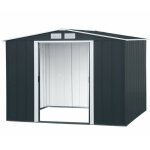 Duramax - abri de jardin métal - 6, 34m² - kit ancrage - anthracite Duramax - abri de jardin métal - 6, 34m² - kit ancrage - anthracite