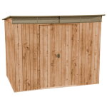 Duramax - abri de jardin m�tal skylight - 4, 84m� - kit ancrage - imitation bois