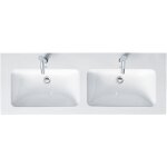 Duravit - me by starck furniture double lavabo, 2x1 trous de