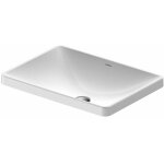 Duravit - d - neo - vasque  encastrer 60x44 cm, sans trou pour robinetterie, blanc 0358600079