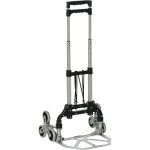 Durhand diable escalier pliant en aluminium avec 6 roues et sangle - charge de 70 kg avec - argent et ...