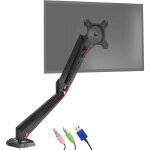 Duronic - dmusb5x1 desk clamp monitor mount gas mechanism on - the - fly adjustments incorporates usb ...