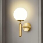 E27 applique murale int�rieure, moderne lampe murale design minimaliste, abat jour en verre luminaires ...